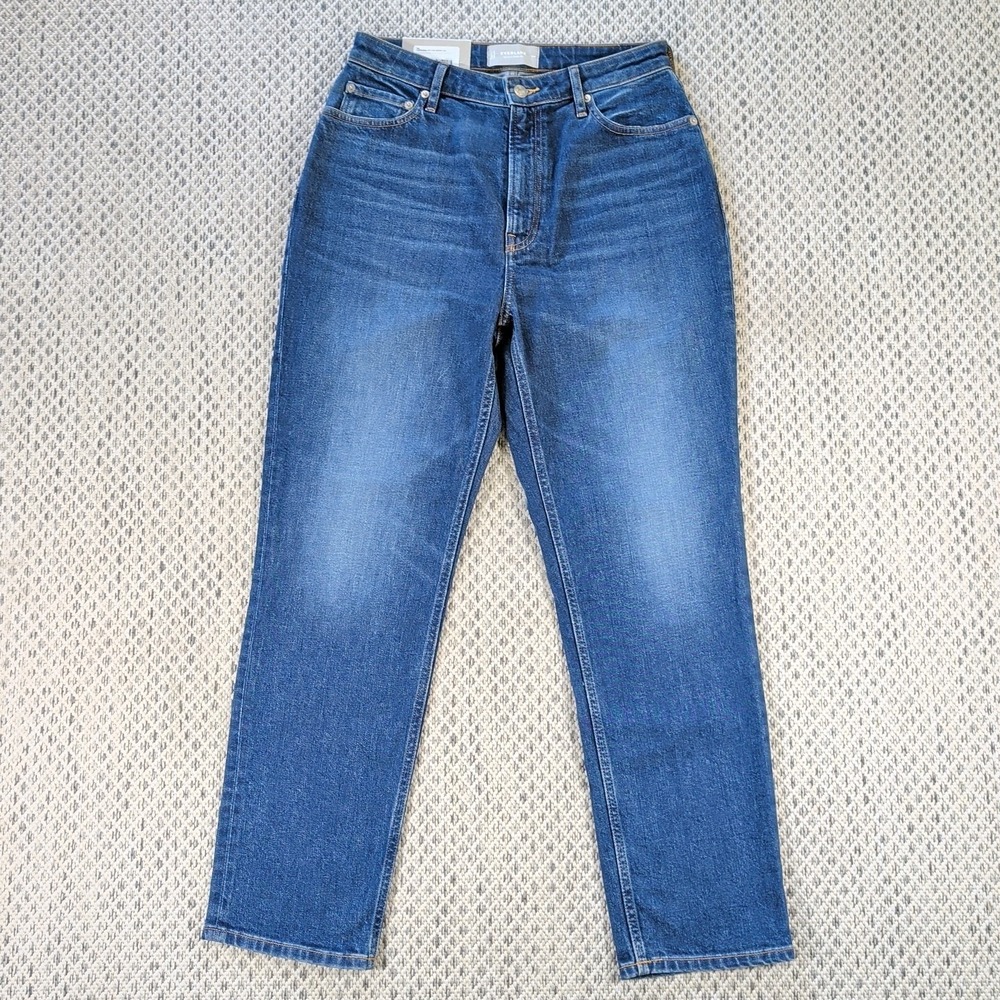 EVERLANE Jeans Womens Size 30 Regular The Curvy Cheeky Straight Med Blue NWT